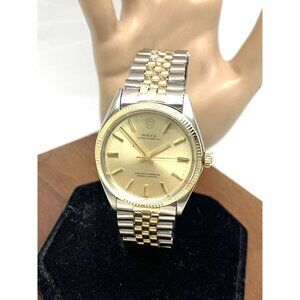 Rolex Oyster Perpetual Men's Watch 1005 Swiss Automatic Vintage 1969 2-Tone 34mm